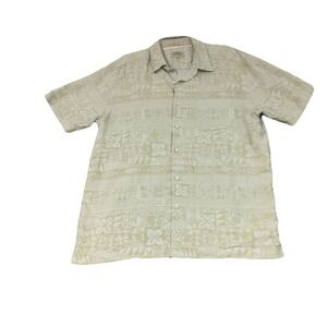 Quiksilver Waterman Collection Mens Comfort Fit Short Sleeve‎ Button Shirt Large